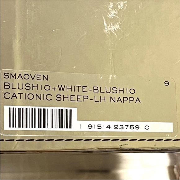 Leather Woven Blush and White Sigerson Morrison Aoven Slip on Slide Sandals - Picture 13 of 13